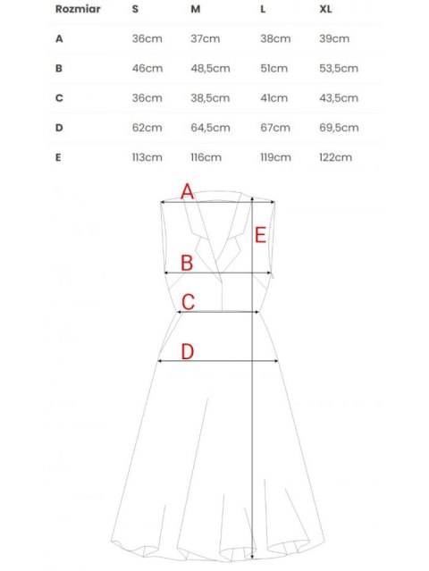 Sukienka z rozpinanym dekoltem