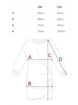 Sukienka dzianinowa z zakładkami