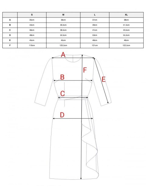 S425 Sukienka z falbaną