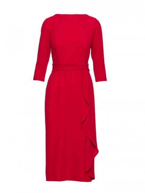 S425 Sukienka z falbaną