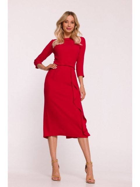 S425 Sukienka z falbaną