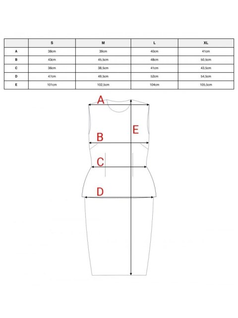 Sukienka ołówkowa z baskinką