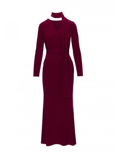 Sukienka maxi z szarfą